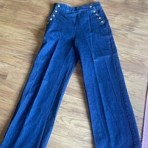 Sezane High Rise Blue Jeans